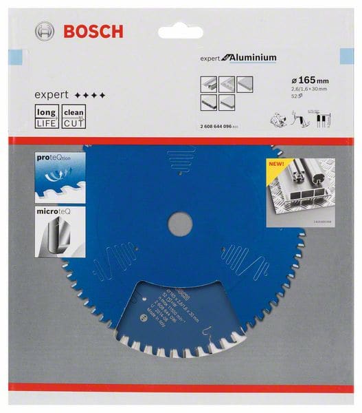BOSCH Kreissägeblatt Expert for Aluminium, 165 x 30 x 2,6 mm, 52