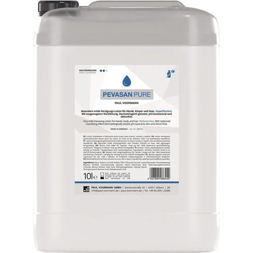 PAUL VOORMANN Handreinigung Pevasan PURE 10l ph-hautneutral Kanister PAUL VOORMANN
