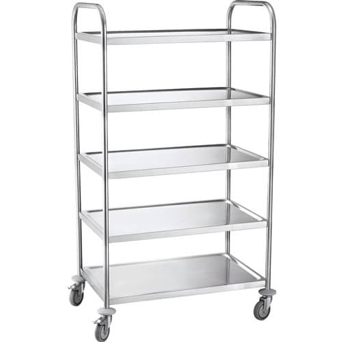 RUXXAC Tischwagen 5 Ladeflächen L820xB500mm silber Trgf.250kg RUXXAC