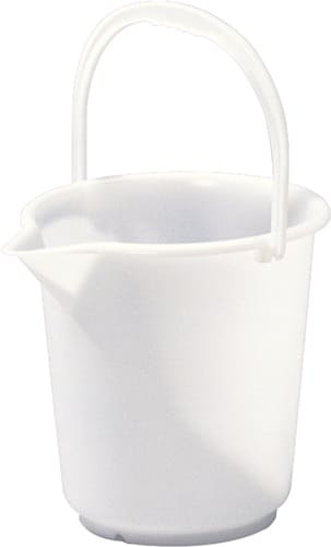 HÜNERSDORFF Eimer 10,5l HD-Polyethylen natur Kunststoffbügel D.286mm H.283mm HÜNERSDORFF