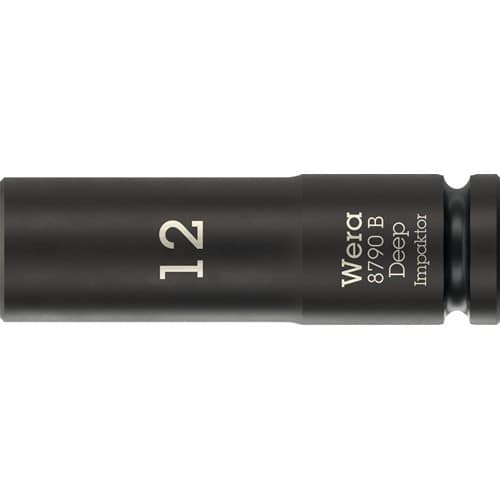 WERA Steckschlüsseleinsatz 8790 B Impaktor Deep 3/8 Zoll 12mm L.63mm WERA