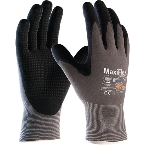 ATG Handschuhe MaxiFlex Endurance with AD-APT 42-844 Gr.9 grau/schwarz