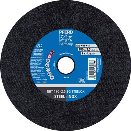 PFERD TOOLS Trennscheibe SG STEELOX D180x2,5mm ger.INOX Bohr.22,23mm PFERD