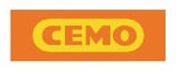 CEMO Streugutbehälter L1840xB1430xH1040mm 1500l GFK grau/orange m.Entnahmeöffnung