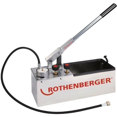 ROTHENBERGER Prüfpumpe RP 50 S Inox 0-60bar R 1/2 Zoll Saugvolumen p.Hub ca.45ml Edelstahl