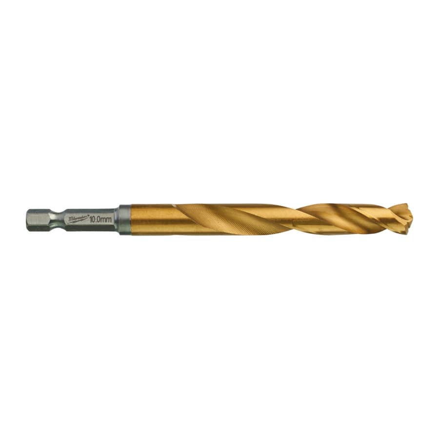 MILWAUKEE 10,0 x 120 mm SHOCKWAVE Metallbohrer HSS-G RED HEX Titan 1/4"
