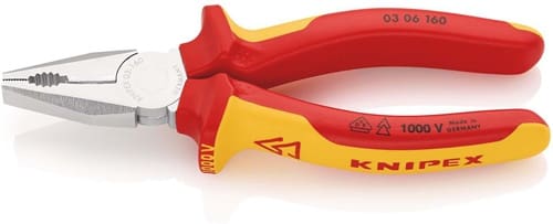 KNIPEX Kombizange L.160mm Mehrkomp.-Hüllen verchr.VDE KNIPEX