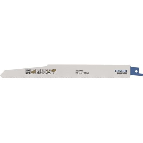 Säbelsägeblatt L.225mm B.22mm TPI 10 2,5mm 3 St./Karte TW