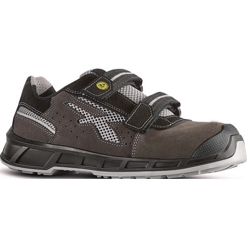 U.POWER Sicherheitssandale Prince Gr.43 W.11 grau-grau Leder m.Mesh-Einsätzen