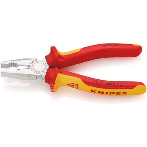 KNIPEX Kombizange L.180mm Mehrkomp.-Hüllen verchr.VDE KNIPEX