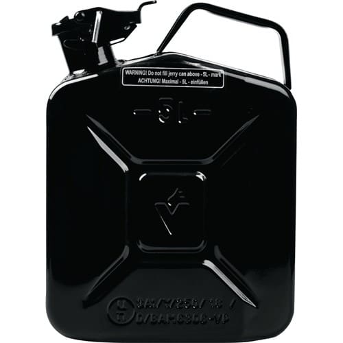 VALPRO Kraftstoffkanister 5l Schwarz RAL 9005 Stahlbl.0,9mm L230xB120xH310mm VALPRO