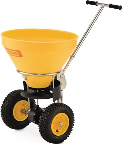 CEMO Streugutwagen 50l Ku.gelb Bereifung Luft m.Streumengenregler 1-4m Cemo
