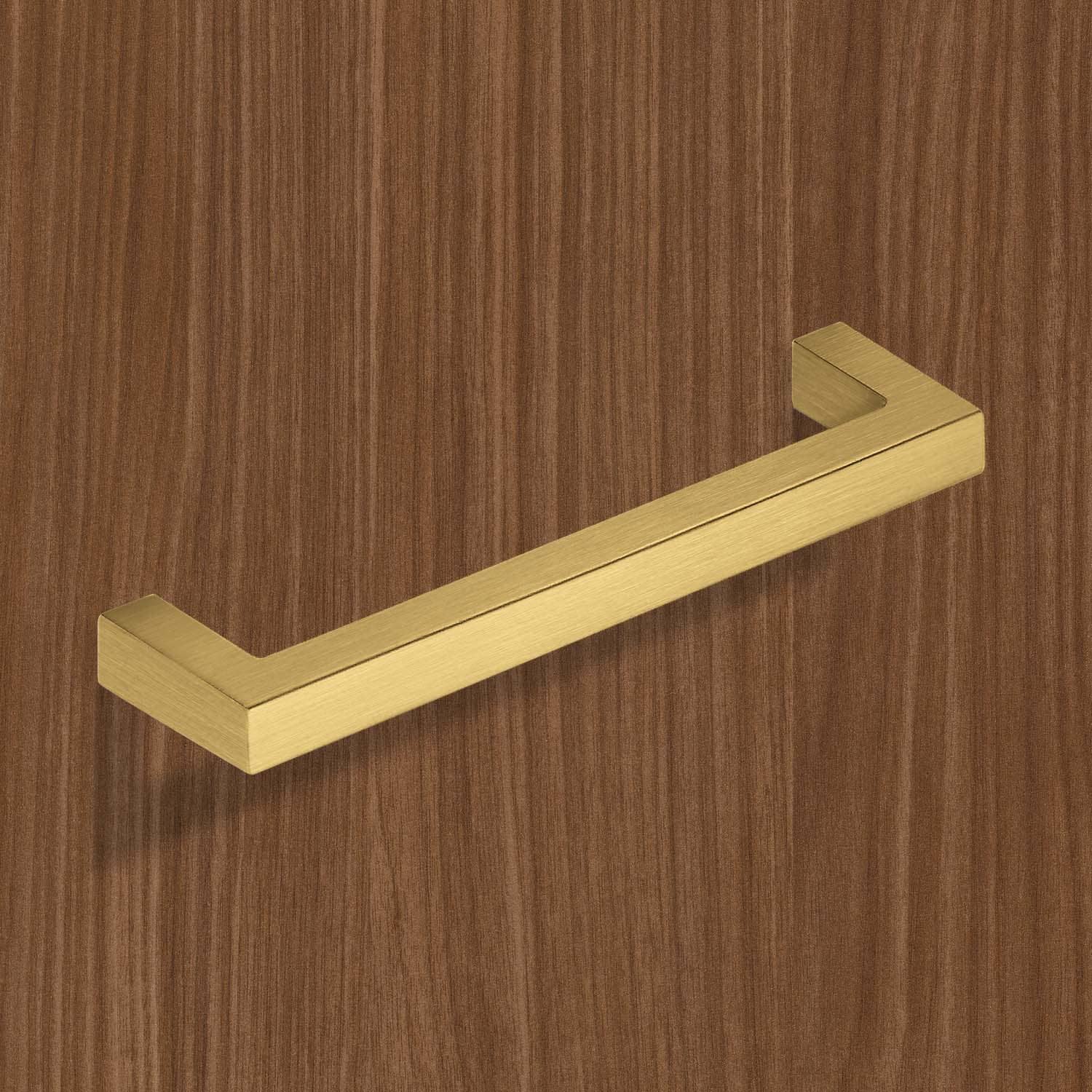 HETTICH Griff Tornea, Bohrabstand 128 mm, L 138 mm, B 10 mm, H 32 mm, Gold Optik matt gebürstet, 9347592