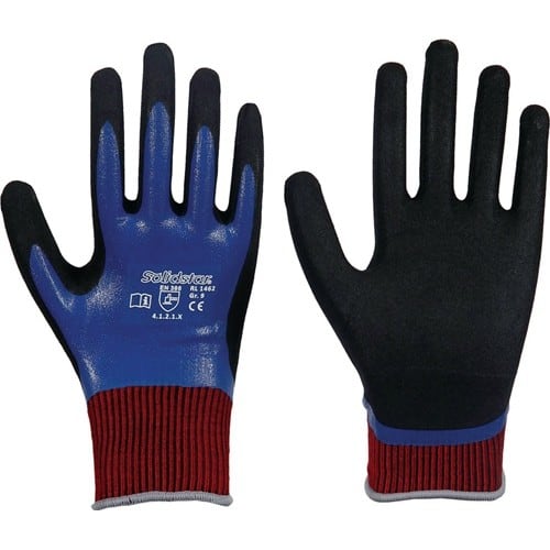 LEIPOLD Handschuhe Solidstar Nitril Grip Complete 1462 Gr.10 blau EN420+EN388 PSA II