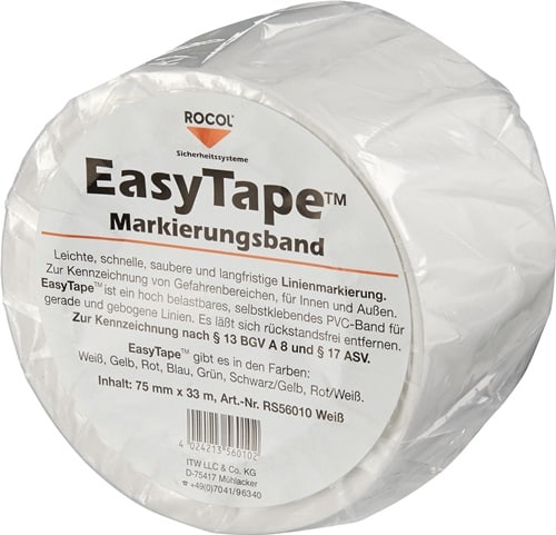 ROCOL Bodenmarkierungsband Easy Tape PVC weiß L.33m B.75mm Rl.ROCOL