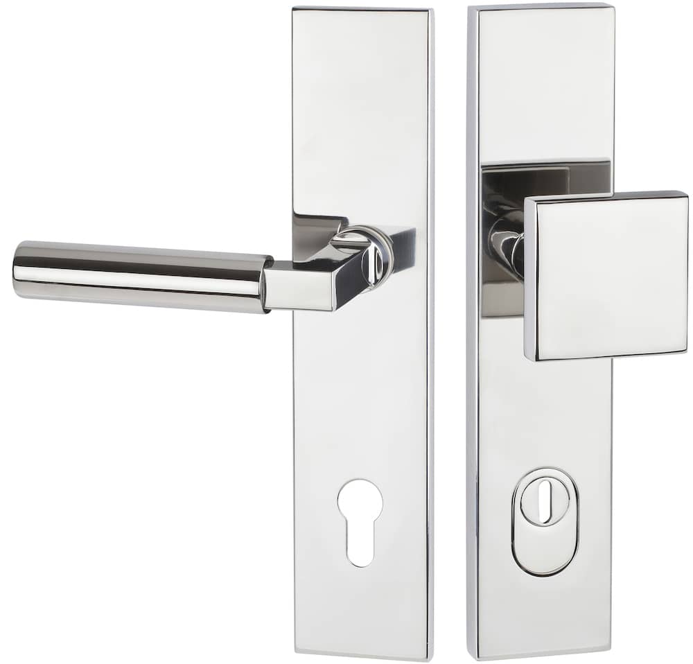 HERMAT Schutz-Wechselgarnitur mit Langschild INFINITY CLASSIC 1832/2094.KSH/3132, Edelstahl