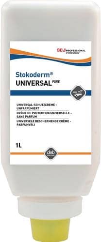 SC JOHNSON PROFESSIONAL Hautschutzcreme Stokoderm Univ.PURE 1l schwach fettend,unparfümiert Softflasche