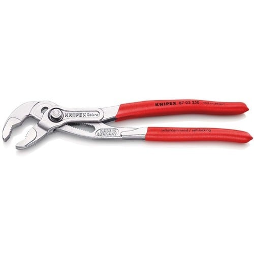 KNIPEX Wasserpumpenzange Cobra® L.250mm Spann-W.46mm verchr.Ku.-Überzug KNIPEX