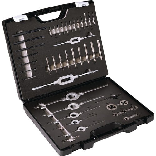 TECWERK Gewindeschneidzeugsatz M3-M12 44tlg.HSS Ku.-Kass.TECWERK