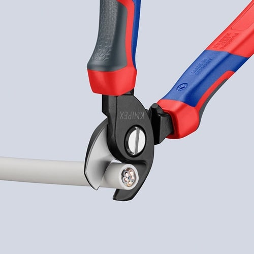 KNIPEX Kabelschere L.165mm Mehrkomp.-Hüllen KNIPEX