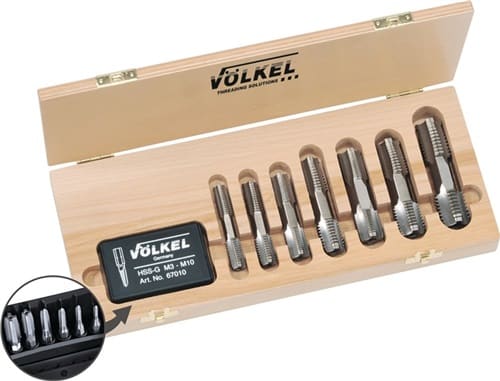 Handgewindebohrer-Satz HexTap HSSG ISO2 (6H) VÖLKEL