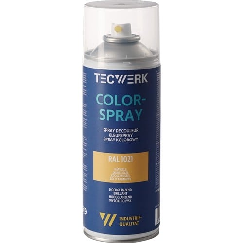 TECWERK Colorspray rapsgelb hochglänzend RAL 1021 400ml Spraydose TECWERK