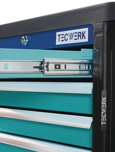 TECWERK Wkz.wagen PLUS 2.0 B760xT465xH1030mm 500kg 6 Schubl.96-tlg.Stahlbl.TECWERK