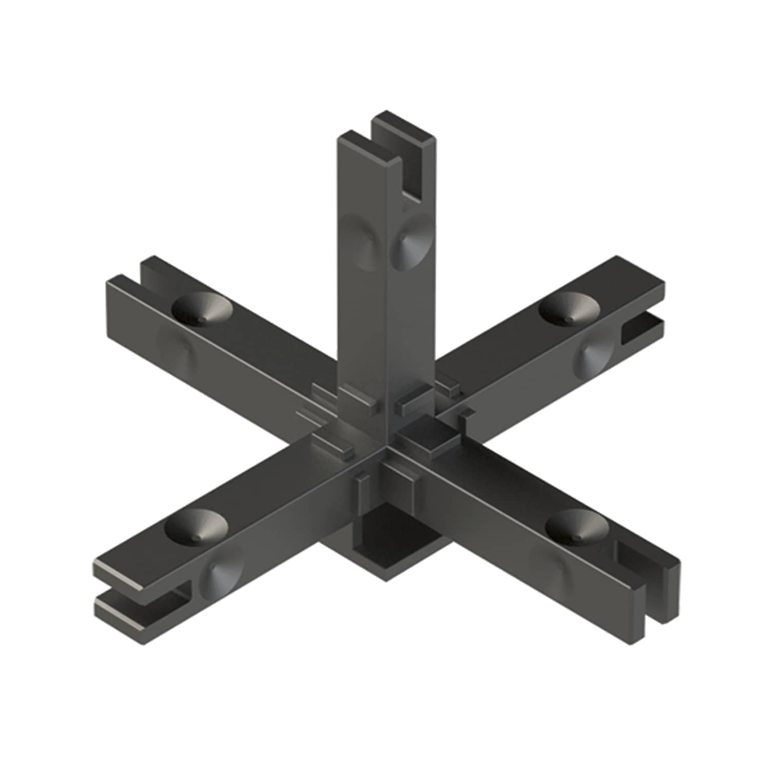 HETTICH Cadro Verbindungsknoten 5-fach LED-Verbindung Edelstahl Optik, 9303882