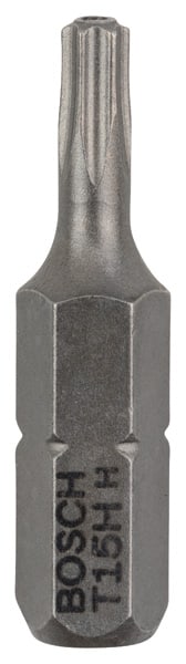 BOSCH Security-Torx-Schrauberbit Extra-Hart T15H, 25 mm, 2er-Pack