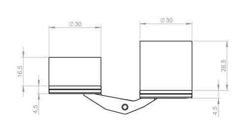 BSW verdecktl.Objektband Hide 3D130-80 ma schwarz Bandhöhe 130mm Bel.-W.80kg BSW