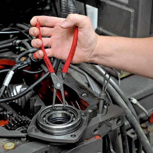 KNIPEX Präzisionssicherungsringzange J 3 f.Bohrungen D.40-100mm L.225mm KNIPEX