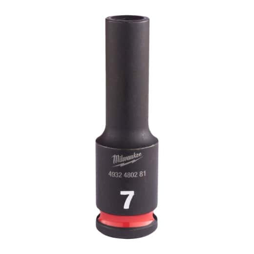 MILWAUKEE 7 x 65 mm SHOCKWAVE Schlagnuss 3/8" lang