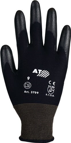 ASATEX Handschuhe Gr.8 schwarz PA m.Soft-Polyurethan ASATEX