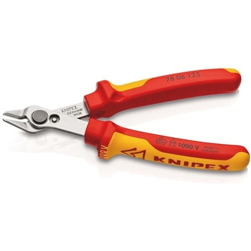 KNIPEX Elektronikseitenschneider Electronic Super-Knips L.125mm Form 0 Facette nein VDE