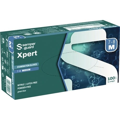 SEMPERMED Einw.-Handsch.SEMPERGUARD XPERT Gr.9-10 blau Nitril 90 St./Box