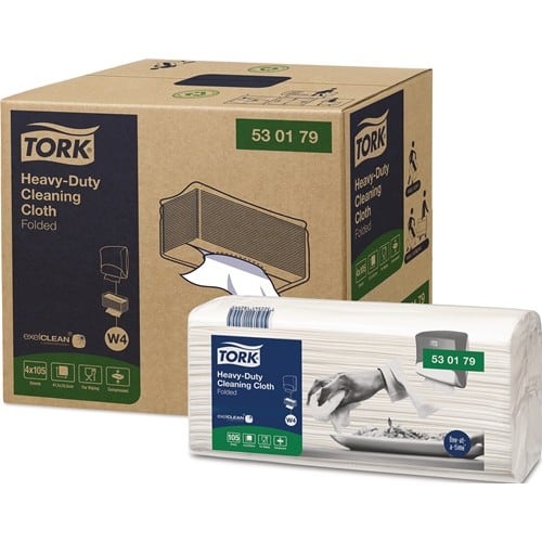 TORK Putztuch TORK 530179 L.ca.238 mmxB.ca.355mm weiß 1-lagig,ungeprägt 4x105 Pk.TORK