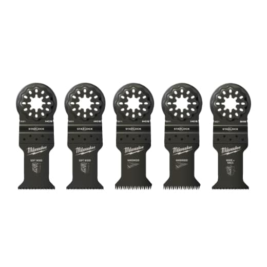 MILWAUKEE 5-teilig Multitool Zubehörset Holz