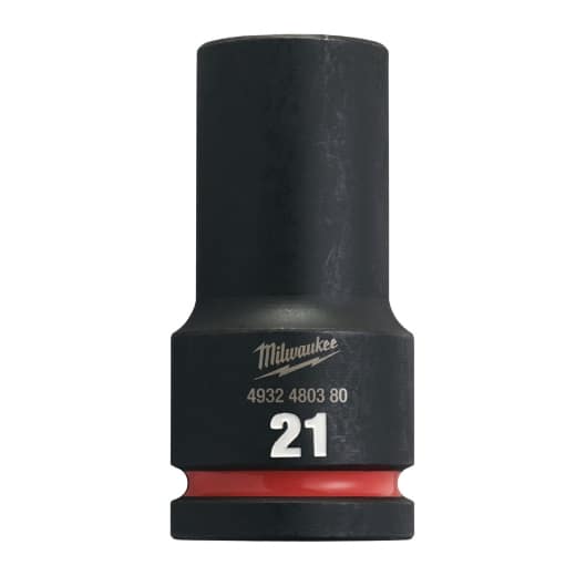 MILWAUKEE 21 x 90 mm SHOCKWAVE Schlagnuss 3/4" lang