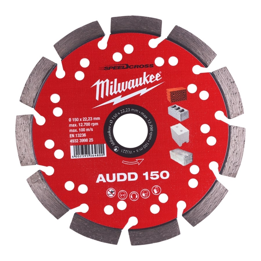 MILWAUKEE für abrasive Materialien Speedcross Diamanttrennscheibe AUDD 150 mm