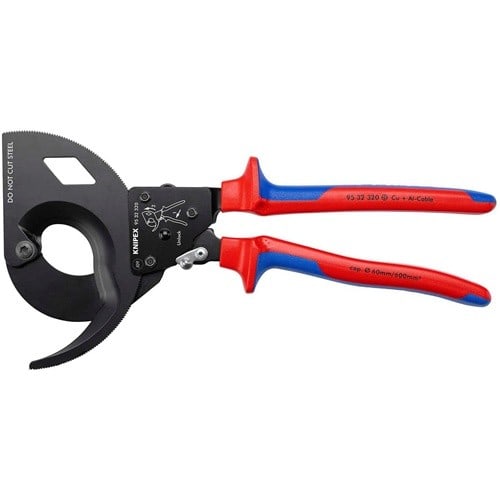KNIPEX Kabelschneider Gesamt-L.320mm max.60 (600 mm²)mm pol.Mehrkomp.-Hüllen KNIPEX