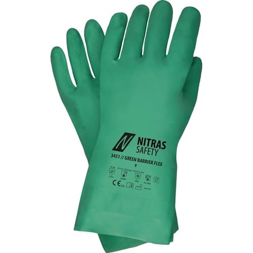 NITRAS SAFETY Chemikalienschutzhandschuhe Green Barrier Flex Gr.8 grün EN 388,EN 374
