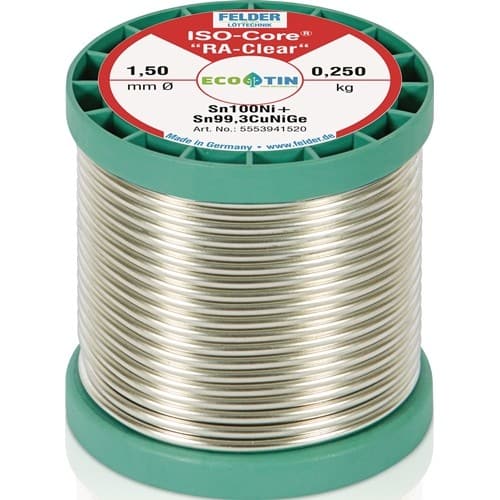 FELDER Lötdraht ISO-Core® RAClear 1,5mm 250g Sn100Ni+ FELDER