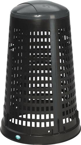VAR Korbständer D525xH880mmPP schwarz Deckel grau f.120l Säcke