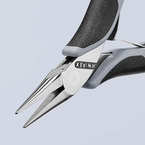 KNIPEX Elektronik-Greifzange Gesamt-L.115mm ESD flachrunde Backen spiegelpol.Form 2