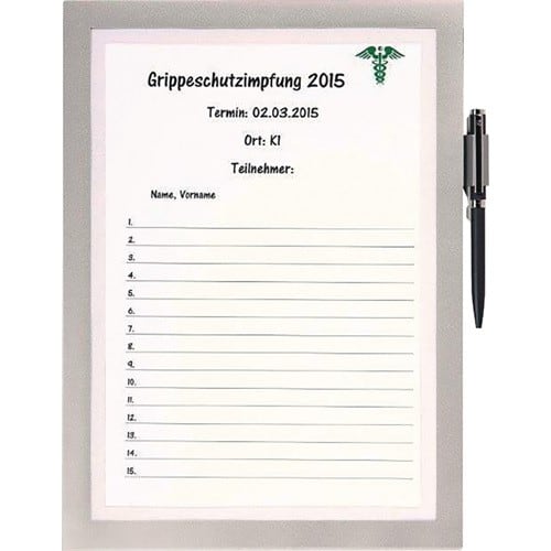 DURABLE Magnetrahmen DIN A4 silber selbstklebend,Front offen 1St./Btl.DURABLE