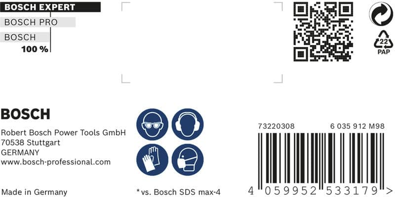 BOSCH EXPERT SDS max-8X Hammerbohrer, 25 x 800 x 920 mm. Für Bohrhämmer