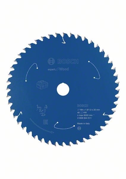 BOSCH Akku-Kreissägeblatt Expert for Wood, 184 x 1,6/1 x 20, 48 Zähne
