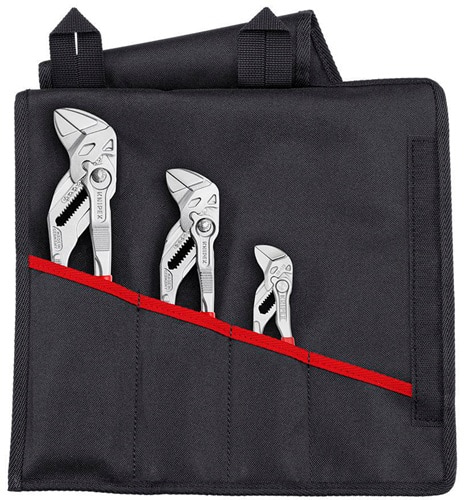 KNIPEX Zangenschlüsselset S6 Inh.3-tlg.verchr.Rolltasche KNIPEX