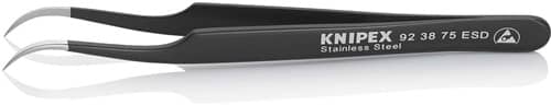 KNIPEX Präzisionspinzette L.120mm 45Grad gew.sichelform rostfr.antimag.elektr.ableitend