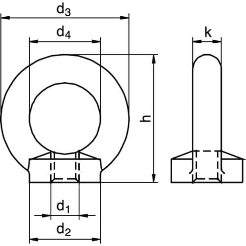 Ringmutter DIN 582 Gew.M16 STA C15 ZN 25 St./VE